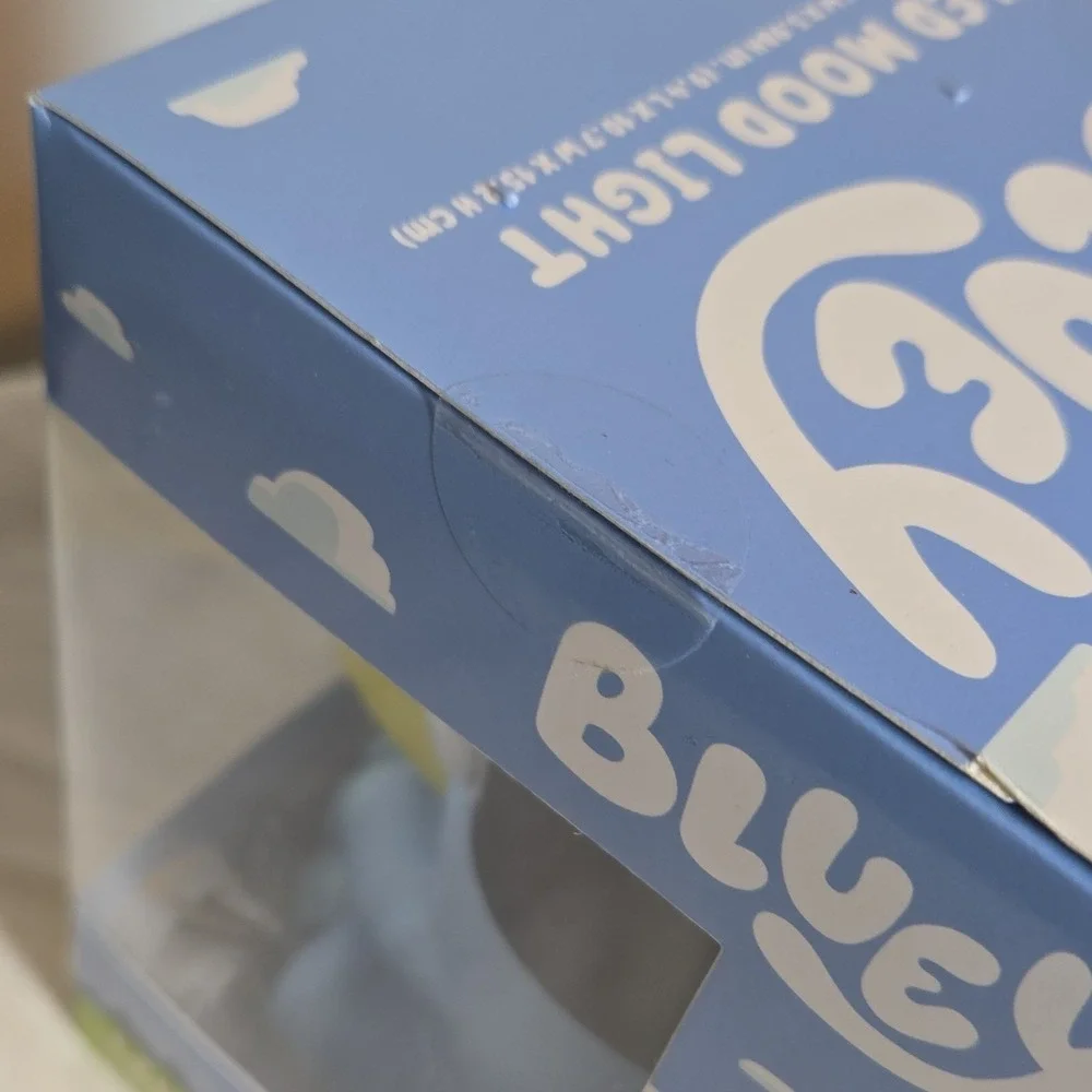 Bluey LED Mood Light Night Light Battery Powered 4hr Timer 3.7x4.2x6in Kids